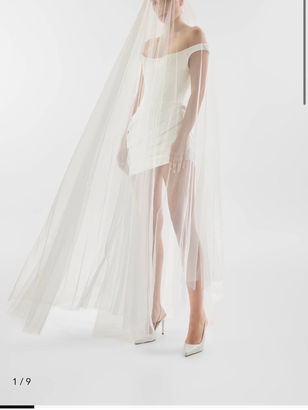 Sheer Ivory Bridal Veil Hair Accessory